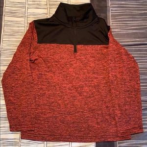 Boys: Red & Black Half Zip Long Sleeve